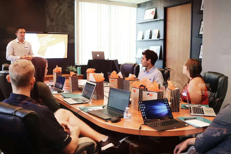 A family run business in a conference room